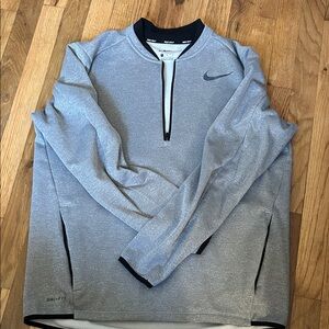 Nike Heather Gray Dri-FIT Quarter-Zip Top